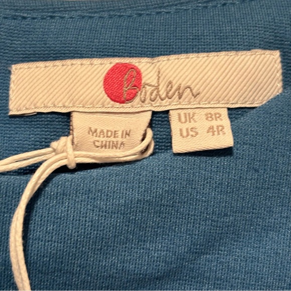 NWT Boden | Jessica Ponte Midi Sheath Tie Waist Dress  Agean Blue | size 4 - Picture 10 of 16